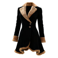 Fleece Jacket  Fur Integrated Thick Coat For Women