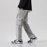 Men's Loose All-matching Corduroy Multi-pocket Straight Cargo Pants