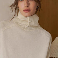 Womens Fashionable Casual Turtleneck Pullover Sweater
