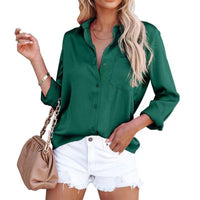 European And American Women's Clothing Spring Long Sleeve V-neck