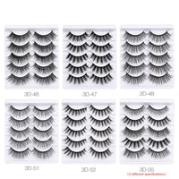 5 Pairs Of Natural Curly And Dense Three-dimensional Simulation 3D False Eyelashes