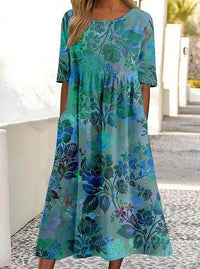 Fashion Digital Printing Large Width Dress
