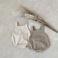 Vest Bag Fart Clothes Plaid Triangle Romper