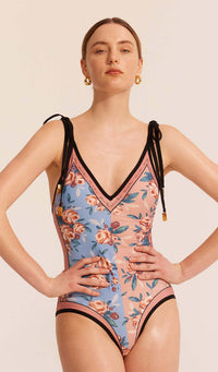Double-sided Clothes Women's Tight Strap Printing Swimsuit