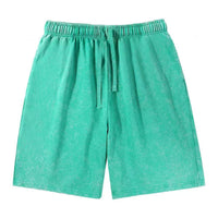 Distressed Fried Snowflake Shorts Washed Cotton Retro Loose Shorts