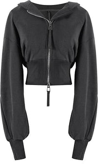 European And American Street Sports Hipster Fashion Casual Double Zip Patchwork Hoodie