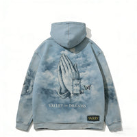 Printed Long-Sleeve Hoodie Casual Mens Sweatshirt