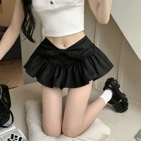 Pettiskirt Hot Girl Sweet Long Leg Girl Bow Pantskirt Spring New Simple Black All-matching Skirt