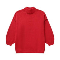 Casual All-match Round Neck Long Sleeve Knitted Sweater