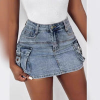 Fashion European And American Style Women's Overalls Pocket Skirt