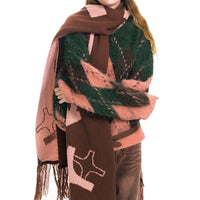 Women's Rhombus Pullover Retro Lazy Style