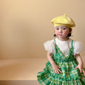Girls Summer Clothes Children's Green Plaid Baby Suspender Skirt