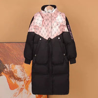 Mid-length Quilted Parka Fashionable Warm Hooded Women's Coat