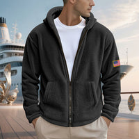 Zipper Hooded Sweatshirt Loose Double-sided Bejirog Sweater
