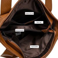 Single-shoulder Bagcrossbody Bag Made Capacity And Soft Leather