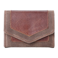 Organ Leather Card Bag Oil Wax Canvas Cowhide