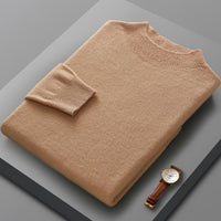 Men's Fashion Casual Half Turtleneck Keep Warm Pure Color Cashmere Sweater