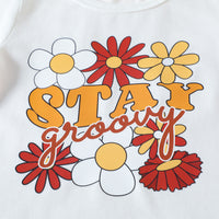 Girls' Clothing Children Letter Print Short-sleeve