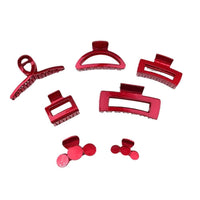 Barrettes Female Back Head Grip Shark Clip Hairpin Hair Claw Large Size Scrub Head Hair Clip Red Headwear