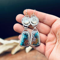 Retro Geometric Enamel Personalized Earrings