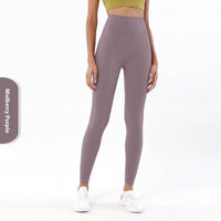Yoga Women's No Embarrassment Line Skin-friendly Nude Feel Fitness Pocket High Top Sports Leggings