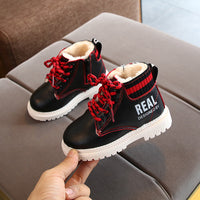 New Product Kids Fashion Cotton Martin Boots Warm Side Zipper