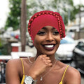 Beaded Floral Cap Pearl Braids