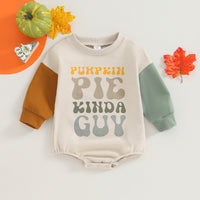 Children's Printed Contrast Color Romper