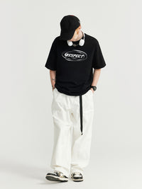 Fashion Men's Cotton Letter Printed T-shirt Top
