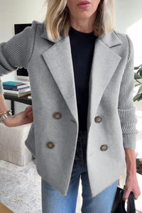 Women's Elegant Wool Stitching Woolen Coat Commuter Suit