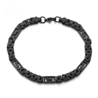 Mens Handmade Single-Link Stainless Steel Titanium Steel Bracelet