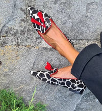 Leopard Pointed Casual Pumps Women's Flat Heel