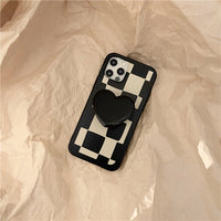 Lattice Love Bracket Mobile Phone Case All Inclusive