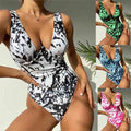 Tie-dyed Printed One-piece Women's Swimsuit