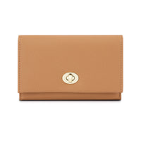 Luxury Leather Influencer-Style Womens Wallet With A Lock Closure