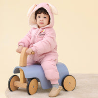 Cartoon rabbit ears padded jumpsuit