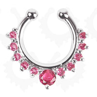No Holes For Body Piercing With Alloy Diamond False Nose Ring