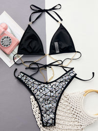Women's Flash Iron Chain Bikini Suit