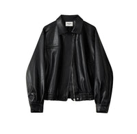 Brown-brown Autumn Trendy Leather Jacket
