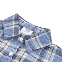 Loose Plaid Long Sleeve Men's And Women's Shirts