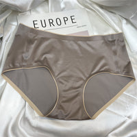 Mid-waist Silk Underwear Antibacterial Comfortable Seamless Classic Girl