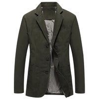 Loose Plus Size Suit Pure Cotton Washed Single-breasted Casual Jacket