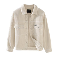 Winter New Japanese Style Corduroy Plus Sheep Chilli Velvet Jacket Casual Men's Coat