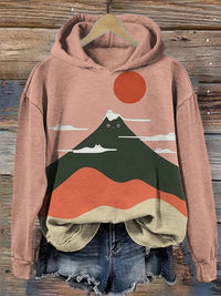 Mysterious Cat Art Print Stitching Hoodie Sweater