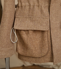 Men's Wool Coat With Stand-Up Collar Retro-Style Heavyweight Warm Jacket