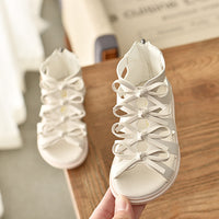 Children's Hollow Princess Shoes Little Girl Fashion Soft Bottom Toe Roman Sandals