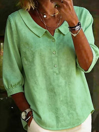 Women's Casual Lapel-Neck Pullover Shirt