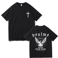 Jesus Faith Over Fear Christian Peace Dove Graphic T-Shirt