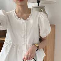 Puff Sleeve Shirt Summer Women's Clothing