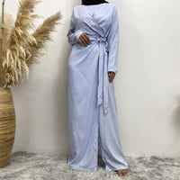 Clear Color V-neck Patchwork Jumpsuit Wide Leg Pants